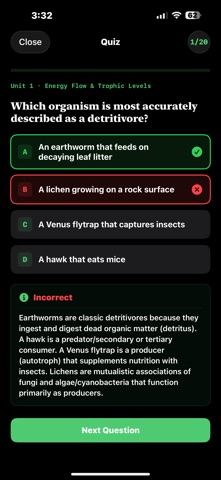 AP Environmental Science Quiz iPhone screenshot