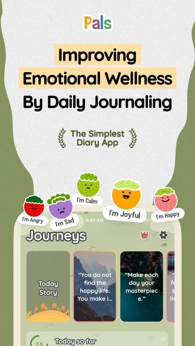 Pals: Daily log mood journal Screenshot