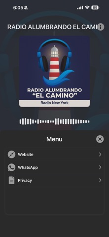 RADIO ALUMBRANDO EL CAMINO iPhone screenshot