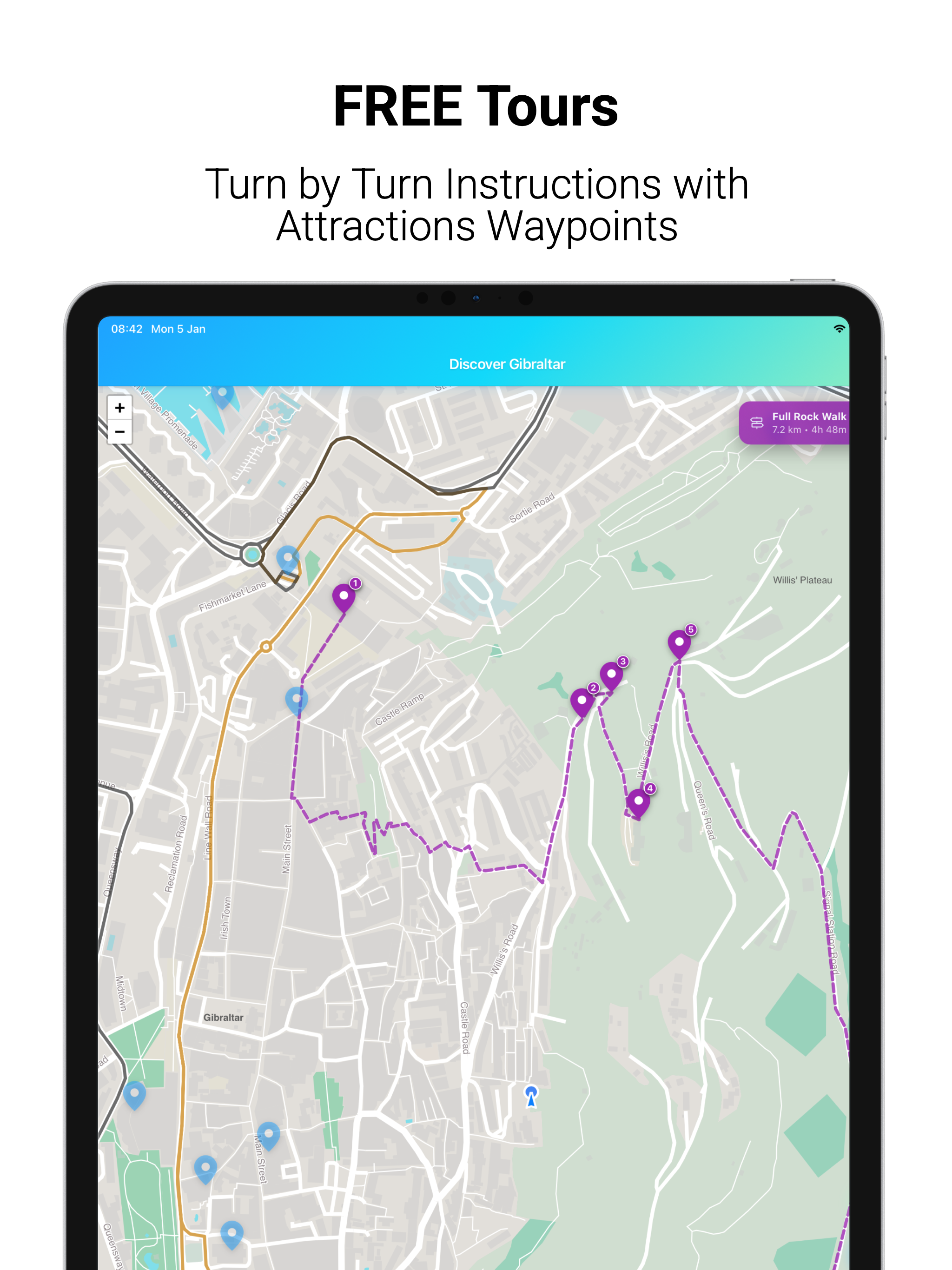 Discover Gibraltar Map & Tours