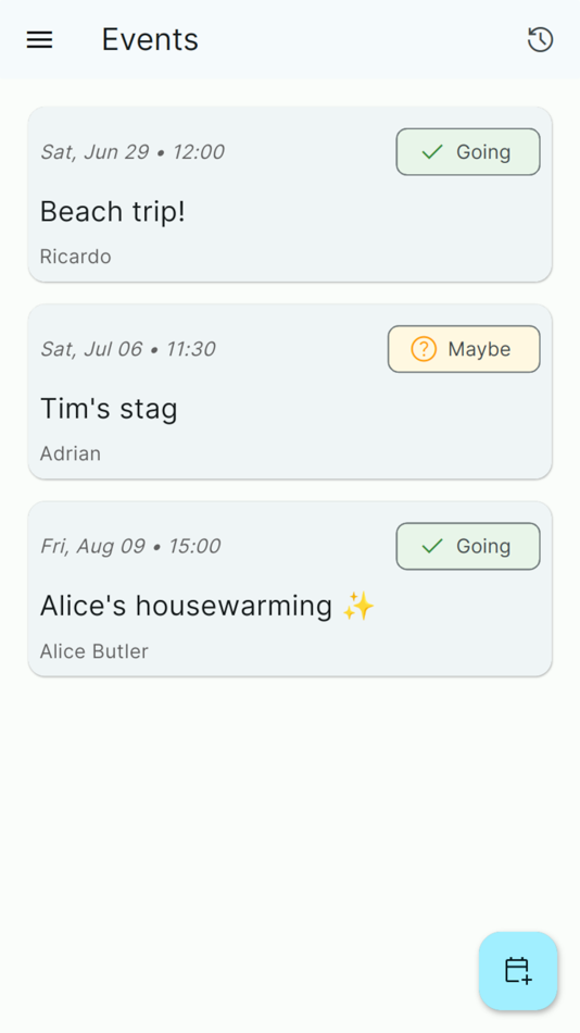 #1. Gather: A simple event planner (iOS) 由: HENRY MARCEL WALLIS