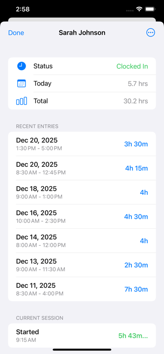 Clock In-&-Out Screenshot 2 of 3