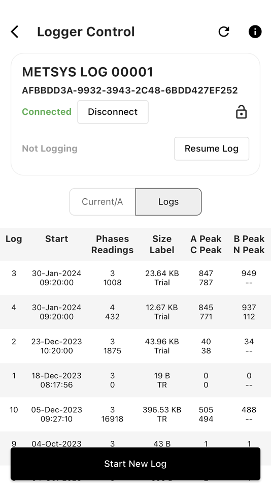 #3. METSyS Current Logger (iOS) By: GMC-I PROSyS Ltd