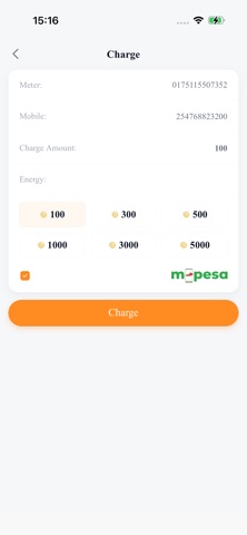 Pocket Energy App iPhone screenshot