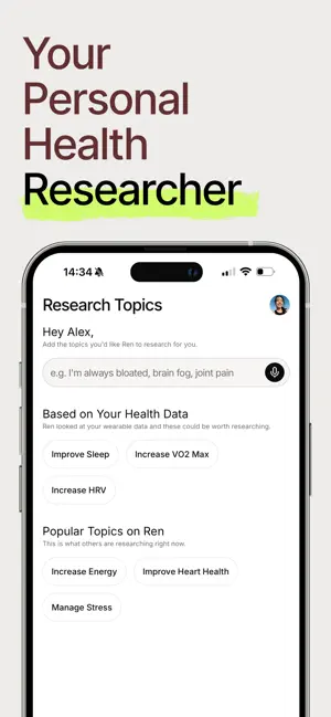 Ren: Your Health Researcher screenshot 1