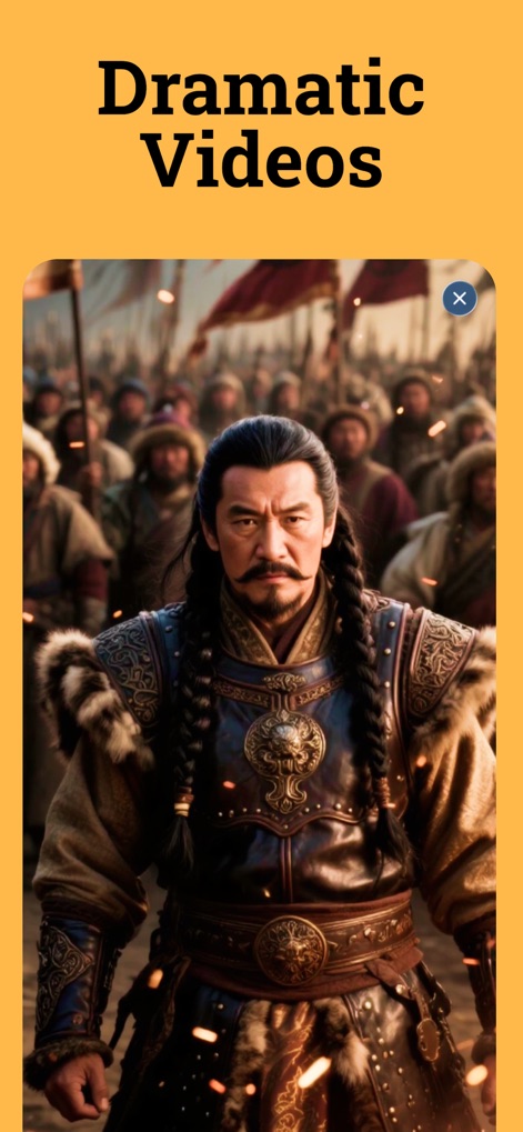 HistoryDays: Learn History - Users can immerse themselves in history through captivating video narratives, bringing figures like this ancient warrior to life.