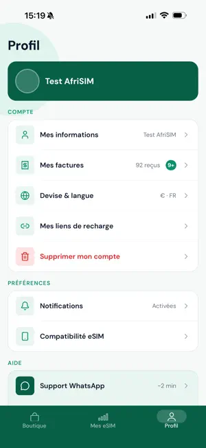 AfriSIM Mobile screenshot 3