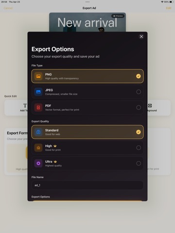 AI Poster Maker & Ad Creator iPad screenshot
