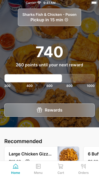 Screenshot 1 of Sharks Fish & Chicken To Go App