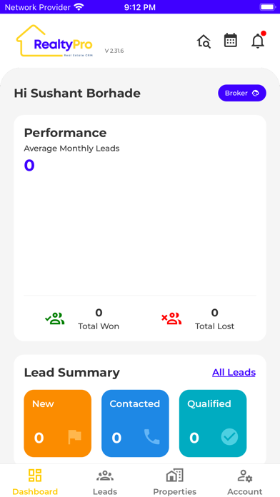 RealtyPro CRM Screenshot