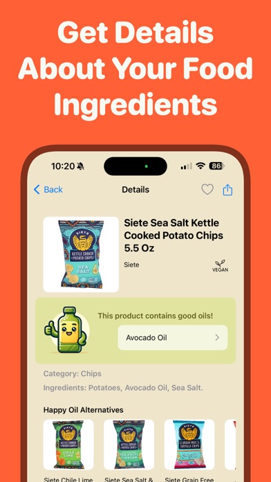 Seed Oil Food Scanner Screenshot