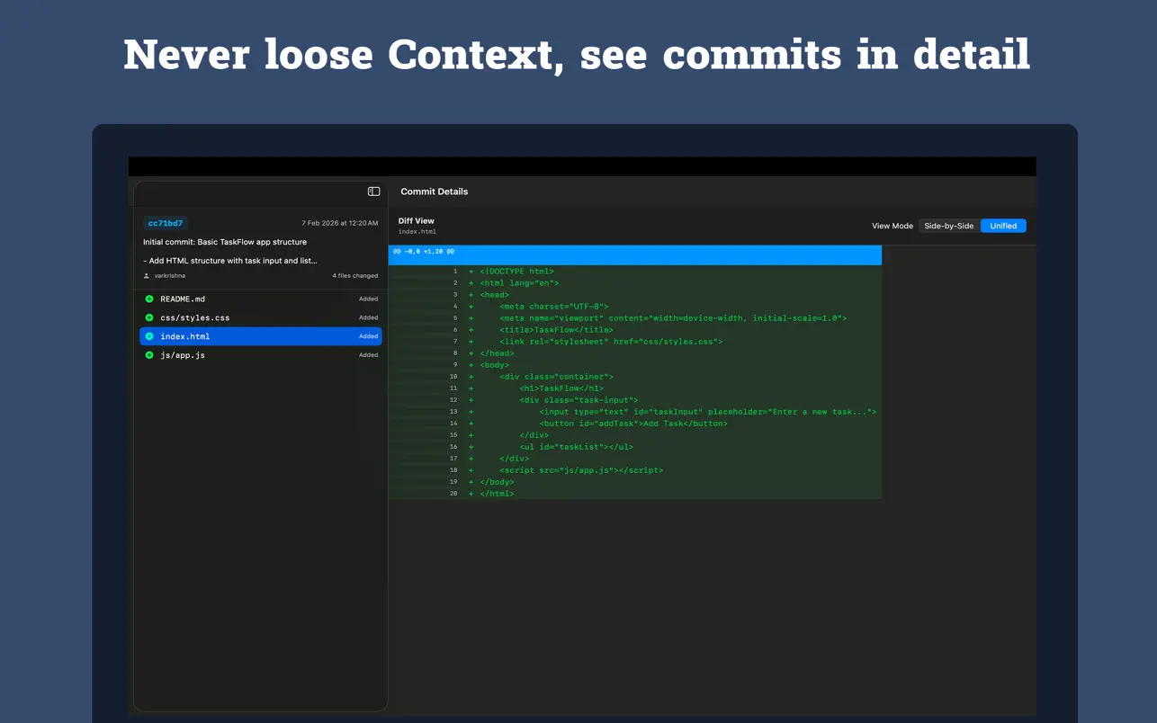 #2. DiffStudio – File Git History (macOS) De: Krishna Varshney