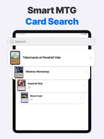 TCG Deck Builder MTG Scanner iPad screenshot