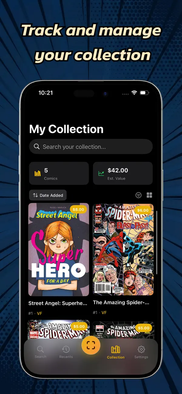 #3. Comic Book Scanner & Value App (iOS) Ved: Arbab Ashraf