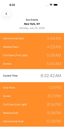 Sunrise Sunset Times screenshot