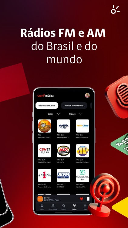 Claro música: músicas e rádios