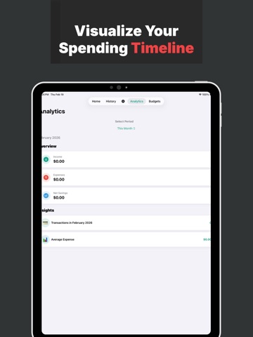 Pocketra: Budget & Expense Log iPad screenshot