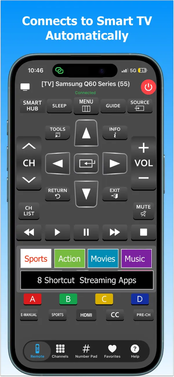 Screenshot #1 pour Remote for Samsung : iSamSmart