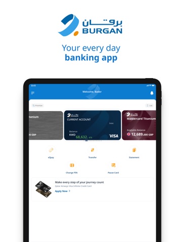 Burgan Bank iPad screenshot