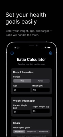 Weight Goal Tracker — Eatio screenshot