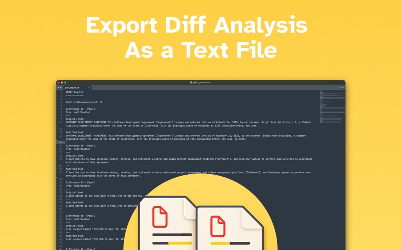 Compare PDF Diff: PDIFF screenshot