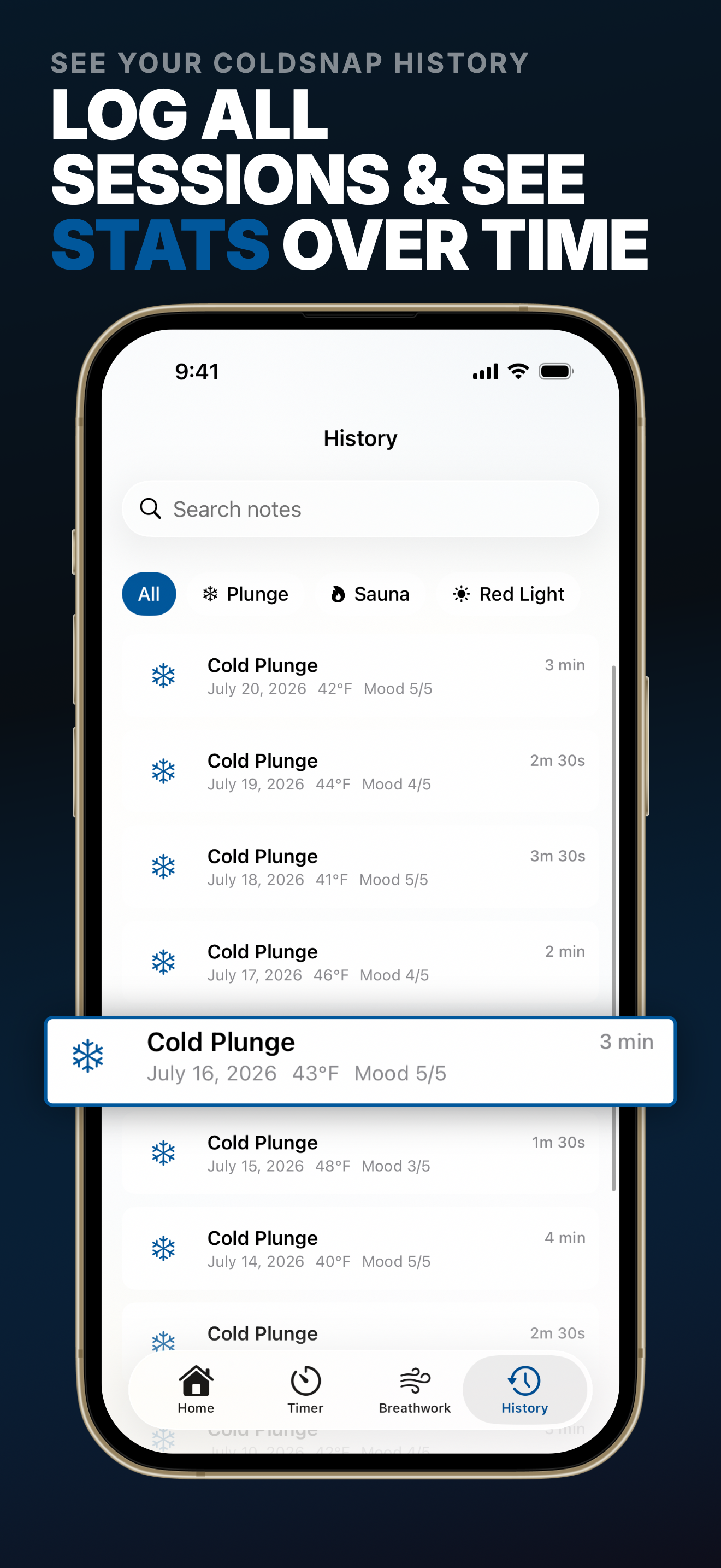 Cold Plunge & Sauna: ColdSnap screenshot 4