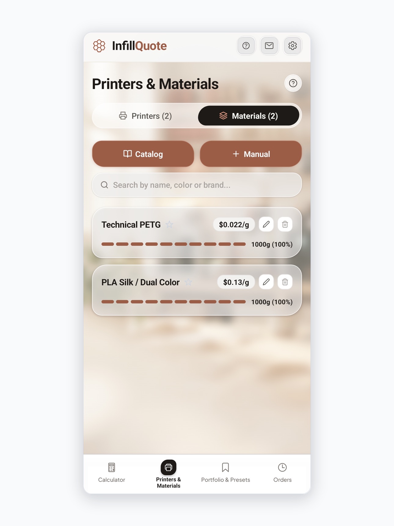 Screenshot 12 of InfillQuote: 3D Print Calc