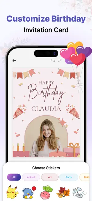 Invitation Card & Design Maker iPhone screenshot 4