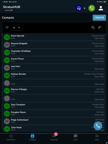 StratusHUB Mobile iPad screenshot