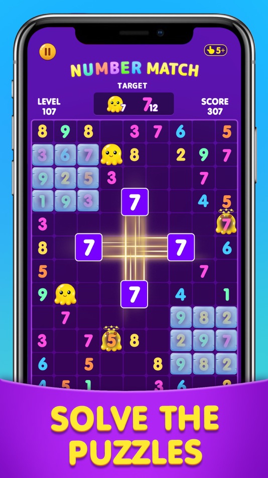 #10. Number Match: Ten Crush Puzzle (iOS) By: UNICO STUDIO
