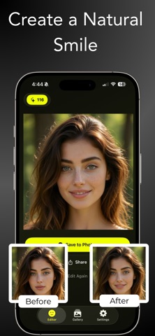 SmileFix - AI Face & Smile iPhone screenshot