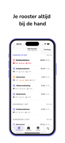 Roosterinfo screenshot