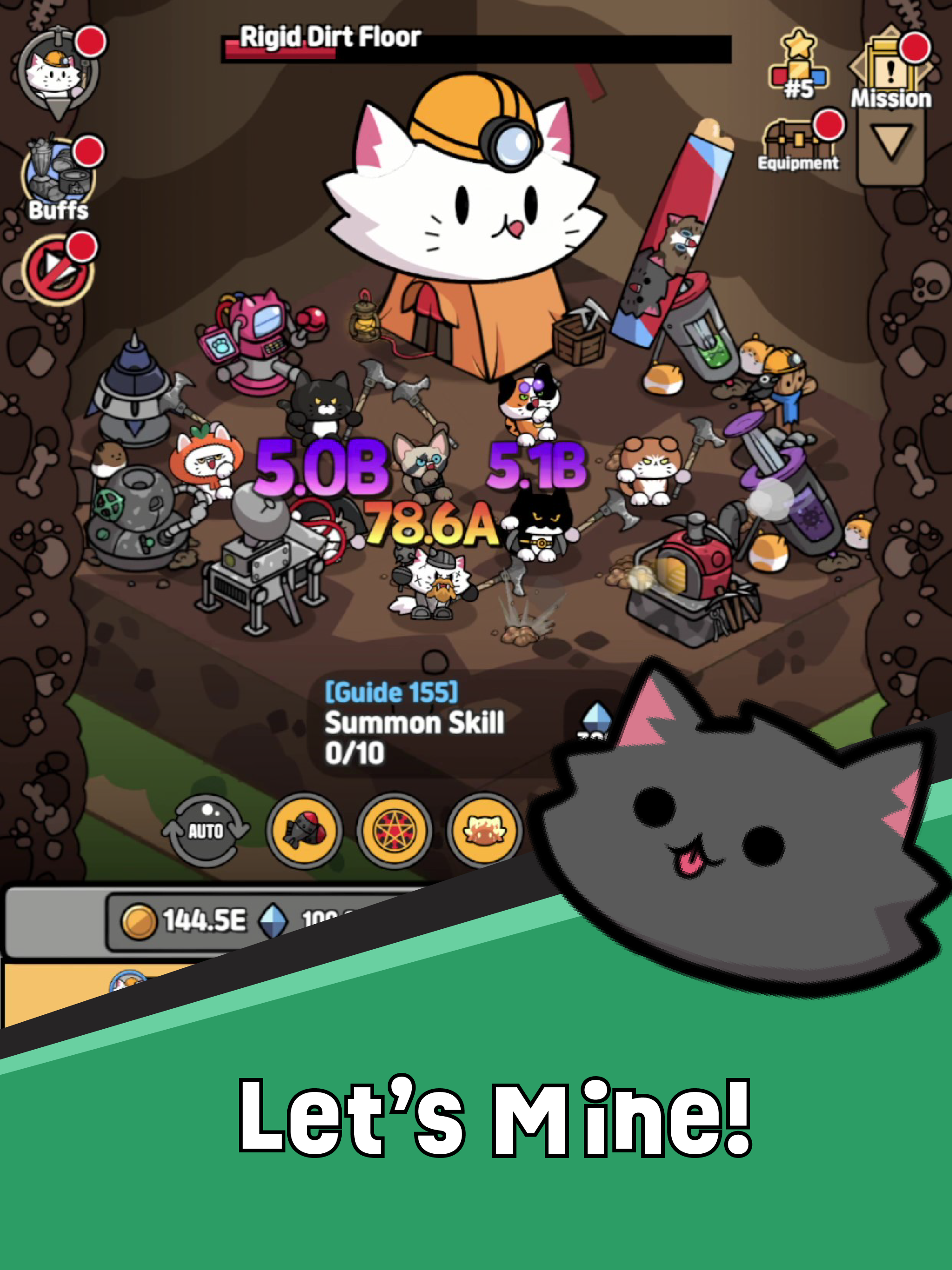 Cat Mine : Idle RPG