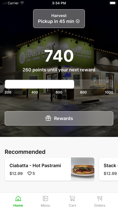 Harvest To Go iPhone screenshot 1 - Food & Drink app