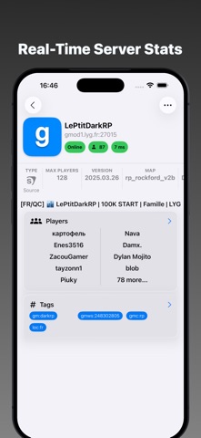 GamePing - Track game servers screenshot