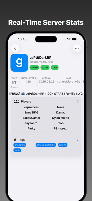 GamePing - Track game servers Screenshot 3 of 5