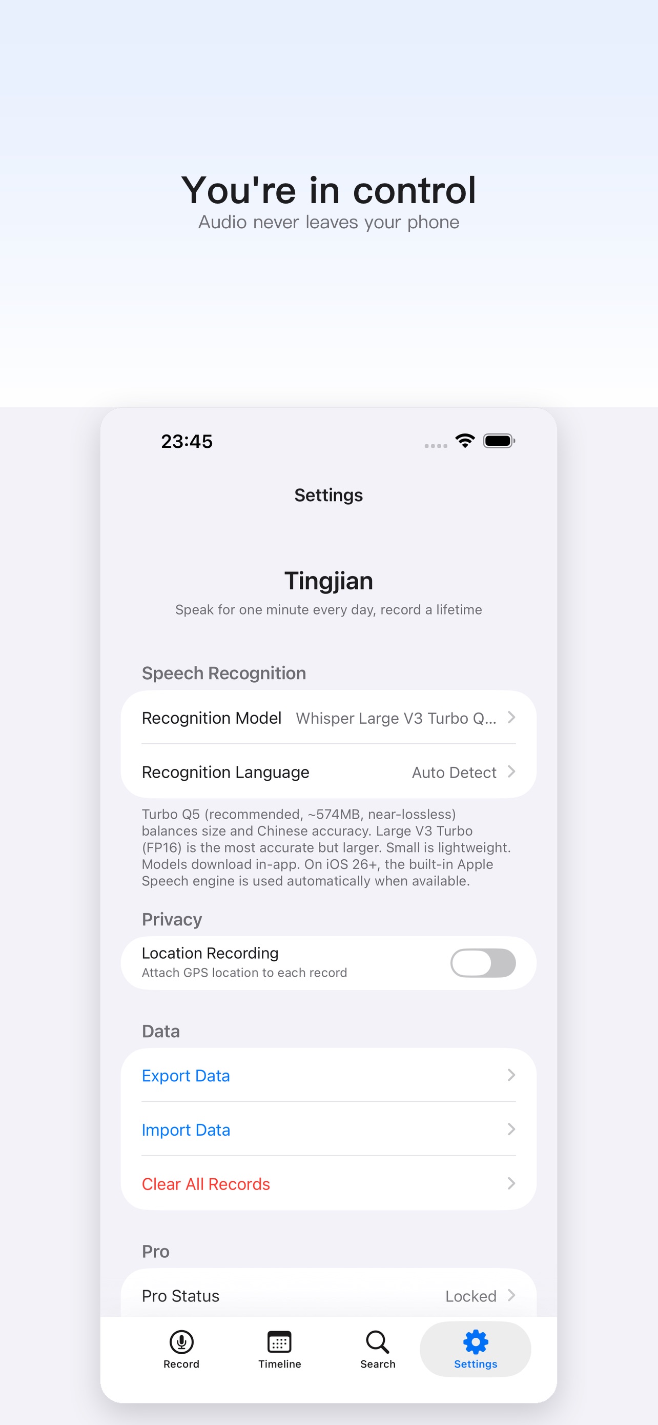 Screenshot 5 of Tingjian - Voice Recorder