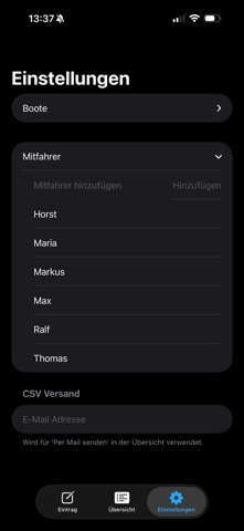 Rudertagebuch screenshot