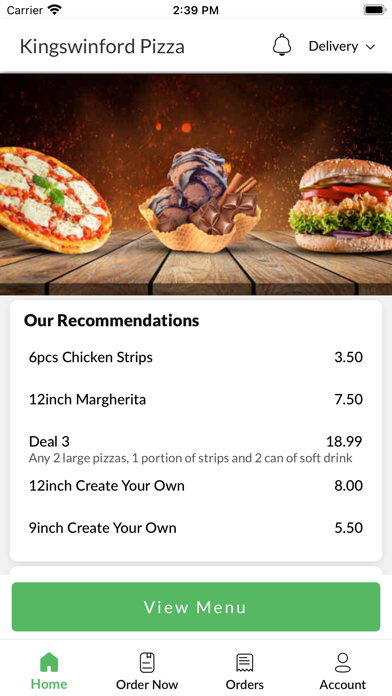 Kingswinford Pizza. Screenshot