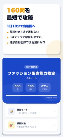 ファッション販売能力検定 合格ドリル iPhone screenshot