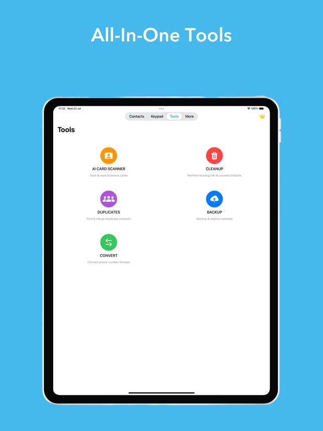 1Contact Pro: Clean & Backup Screenshot