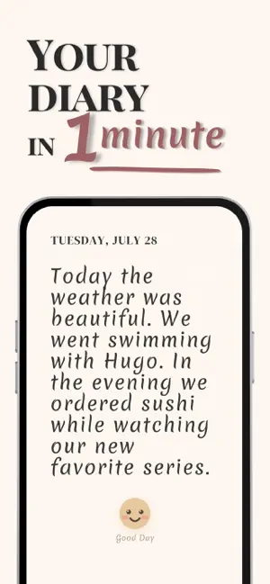 One Line Journal : Daily diary screenshot 1