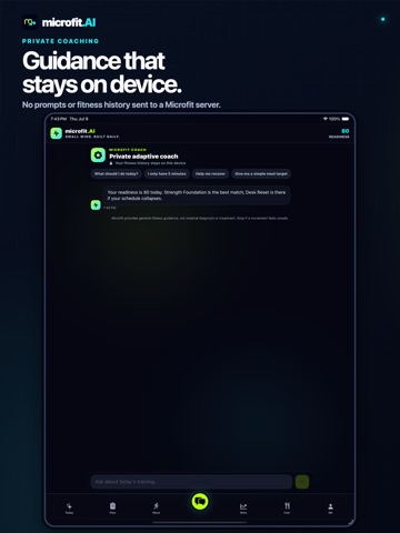 microfit.AI iPad screenshot