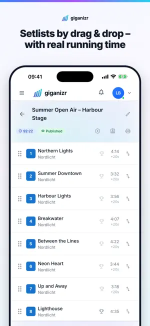 giganizr – Band & Gig Manager screenshot 2