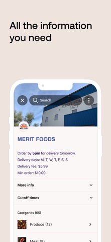 Merit Foods screenshot
