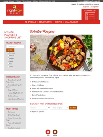 Rightway Grocery iPad screenshot