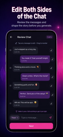 Texts to Music Video · TextJam iPhone screenshot