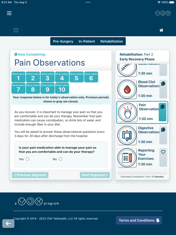 VOX Portal iPad screenshot 2 - Medical app
