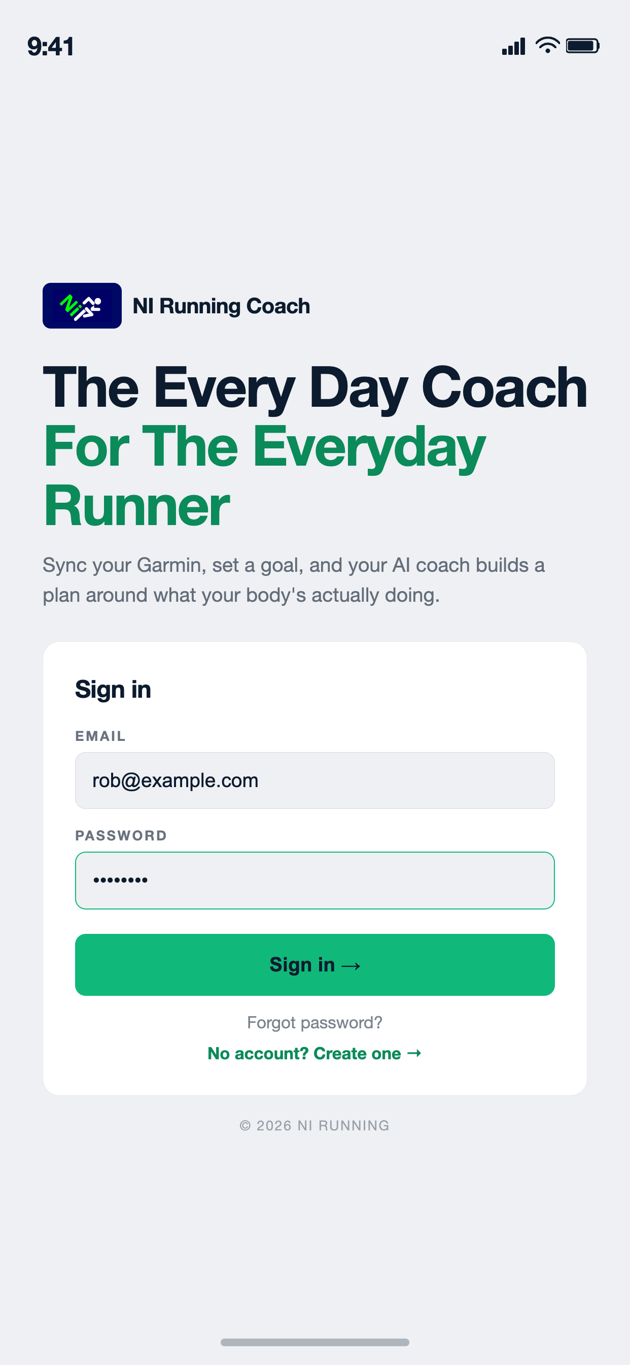 NI Running Coach screenshot 2