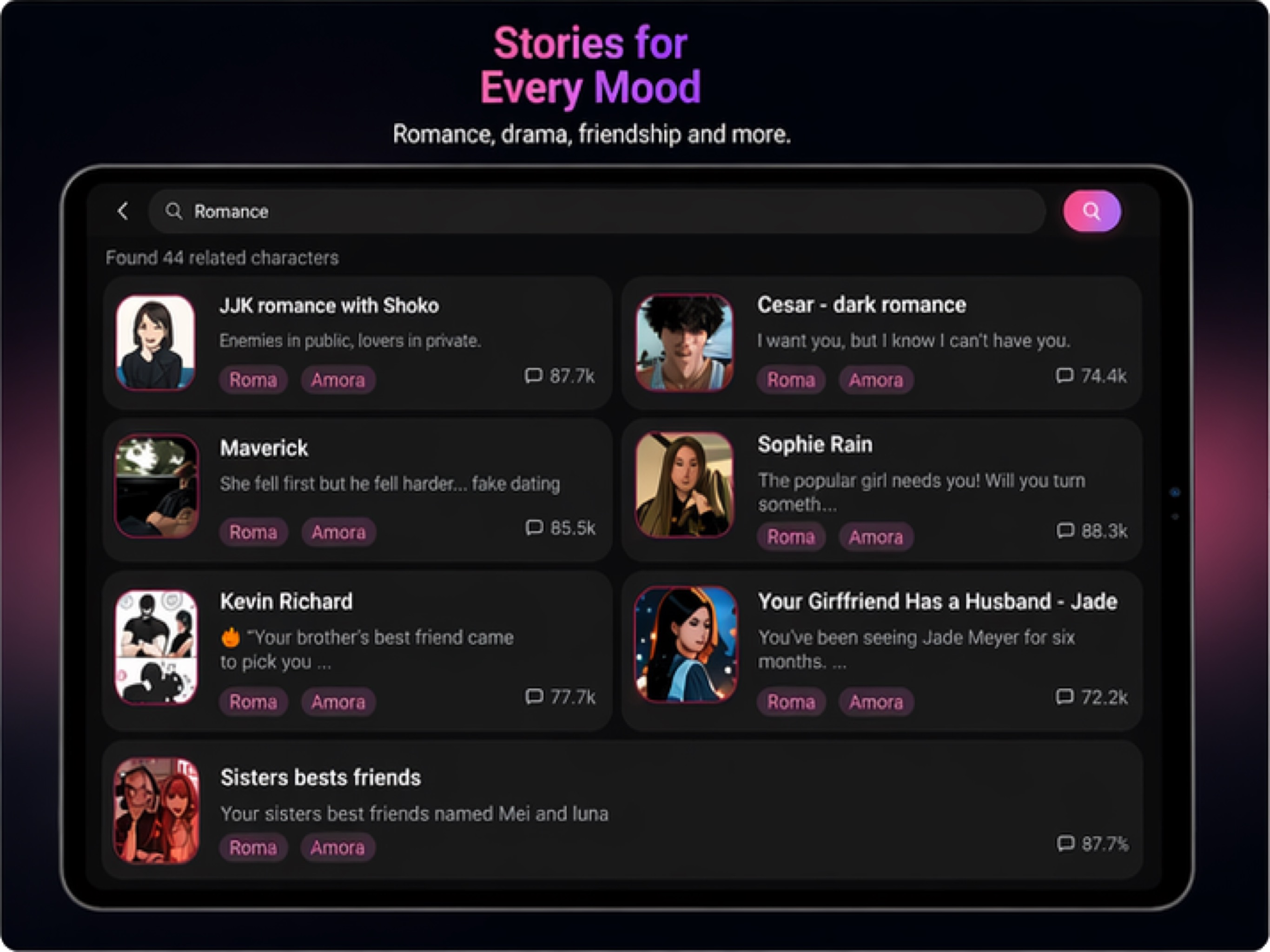 AmoraAI: Chat with Characters